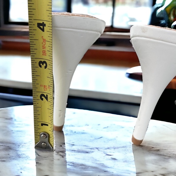 Steven Madden Erin White Leather High Heel Sandals Size 9.5 - Picture 9 of 14